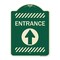 Signmission Flex Post Entrance W/ Straight Ahead Arrowfor Flex Paddle Alum Sign, 18" L, 24" H, G-1824-23957 A-DES-G-1824-23957 - alternate 1